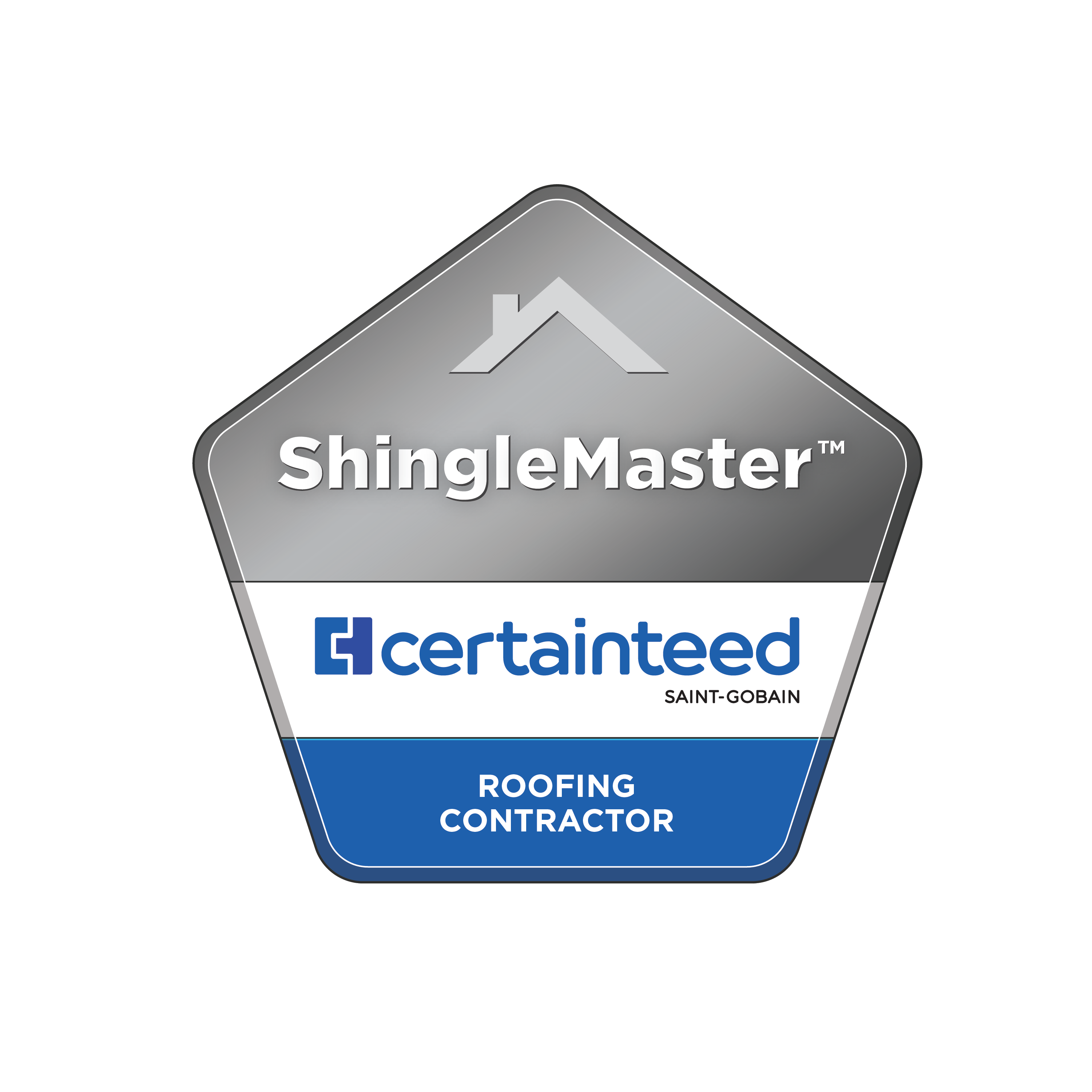 CertainTeed shingle master icon that certifies a roofing contractor to provide advance shingle warranty's from CertainTeed